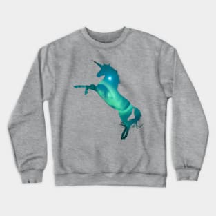 Aurora Borealis Unicorn Silhouette Crewneck Sweatshirt